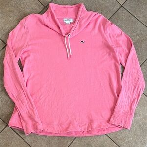 Vineyard Vines Pink Shawl Collar Pullover Sweatshirt Size Medium